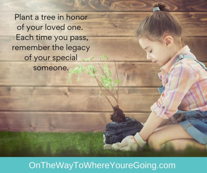 Plant tree in memory of loved one